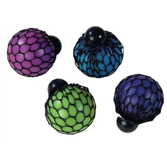 Rainbow Mesh Squeeze Balls 4xpcs