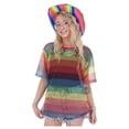 thumbnail image 1 of Rainbow Mesh Top T Shirt Pride, 1 of 4