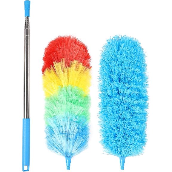 Rainbow Microfiber Duster with 100 Inch Telescoping Pole
