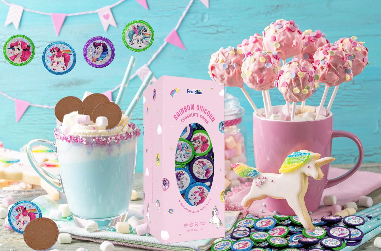 Rainbow Milk Chocolate Coins in , With Stickers, Chocolates for Kids ...