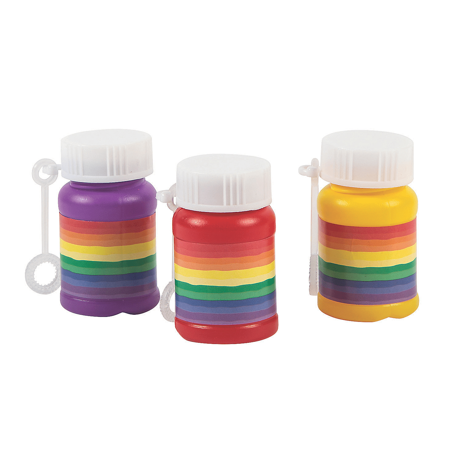 Rainbow Mini Bubble Bottles, Toys, Wedding, 24 Pieces - Walmart.com