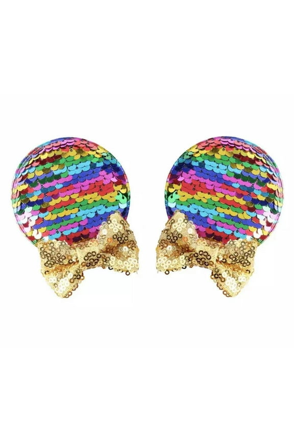 Rainbow Minnie Ears Hair Clip, Rainbow Minnie Ear Clips, Rainbow Mickey Ears Hair Clip, Disney Kids Minnie Ears clips, Minnie Ears, Minnie Ears