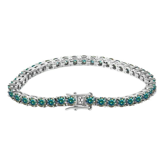 Rainbow Moissanite Tennis Bracelets for Men Women 18K Gold Plated 3MM Diamond Tennis Bracelet Groom Bracelets for Wedding Promise Moissanite Diamond Bracelet