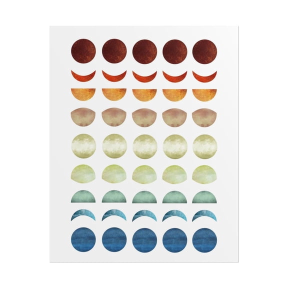 Rainbow Moon Phases Wall Decor