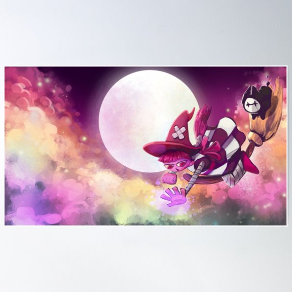 Rainbow Moon Poster Wall Art, Modern Wall Decor For Living Room Bedroom, 8x12 UNFRAMED