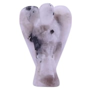 Rainbow Moonstone Angel | Handcarved Statues Figurines Stone of Good Luck - Reiki, Healing Crystal for Physical, Emotional & Spiritual Imbalance | Positive Vibes EnergyKI_65