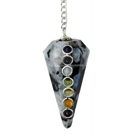 Rainbow Moonstone Chakra Crystal Pendulum Divination