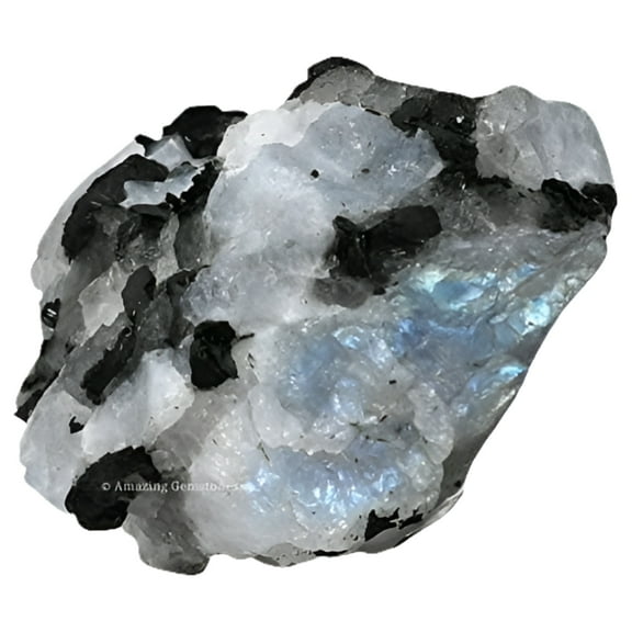 Rainbow Moonstone Crystal Raw Stones (2 Pieces)