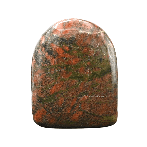 Unakite Crystal Standing Palm Stone