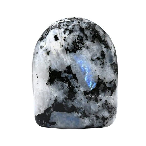 Rainbow Moonstone Crystal Standing Palm Stone