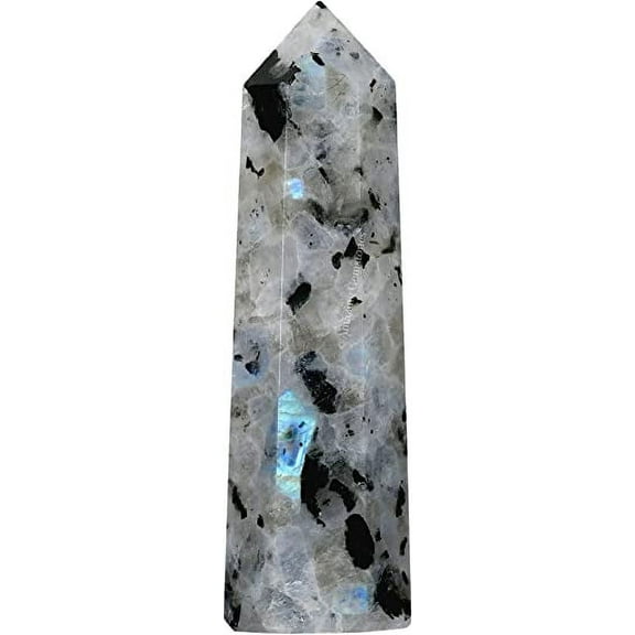 Rainbow Moonstone Crystal Tower Obelisk Point (2" to 3" INCH)