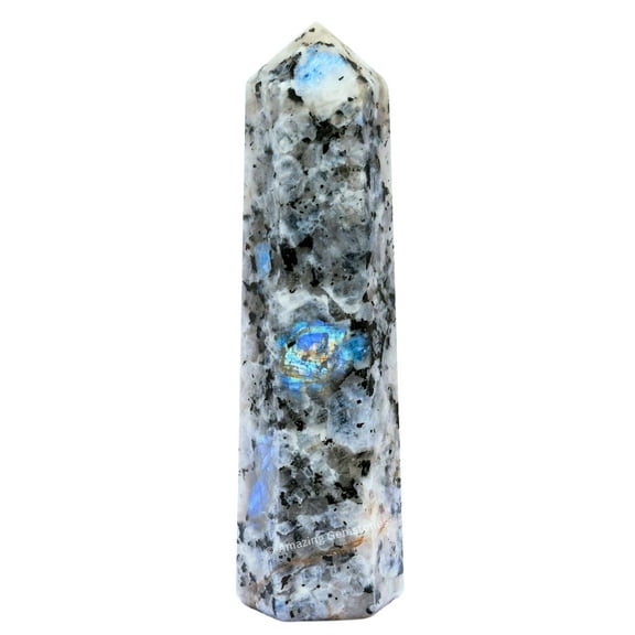 Rainbow Moonstone Crystal Tower Obelisk Point (5.5" to 6" INCH)