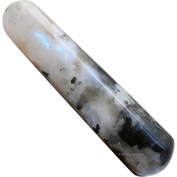 Rainbow Moonstone Crystal Wand Massage Stick (Smooth)