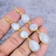 thumbnail image 1 of Rainbow Moonstone Gemstone 925 Sterling Silver Jewelry Earring 2.99", 1 of 4