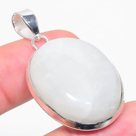 Montone Rang Natural Rainbow Moonstone Gemstone 925 Sterling Silver Pendant 1.77 ...