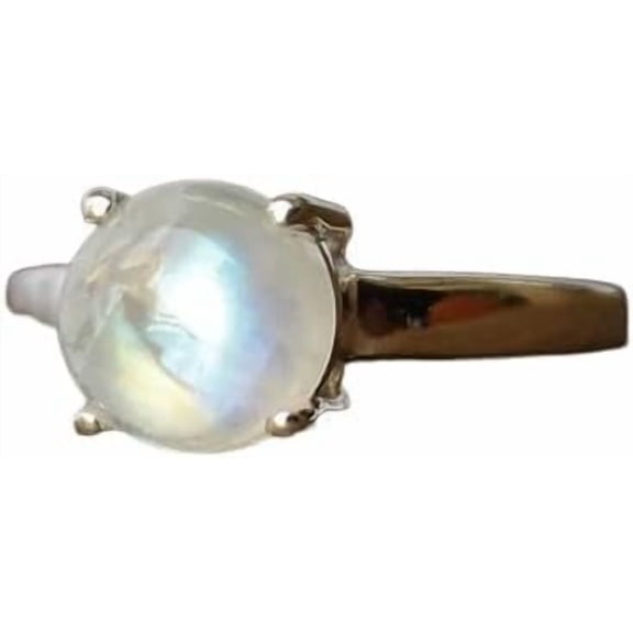 Rainbow Moonstone Gemstone Ring, Natural Rainbow Moonstone Ring, Moonstone Gypsy Ring, June Birthstone, Womens Ring, 925 Sterling Silver, Bohemian Ring, Designer Handmade Jewelry, Christmas