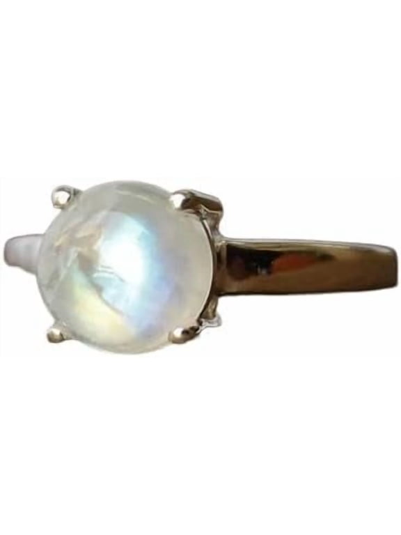 Rainbow Moonstone Gemstone Ring, Natural Rainbow Moonstone Ring, Moonstone Gypsy Ring, June Birthstone, Womens Ring, 925 Sterling Silver, Bohemian Ring, Designer Handmade Jewelry, Christmas