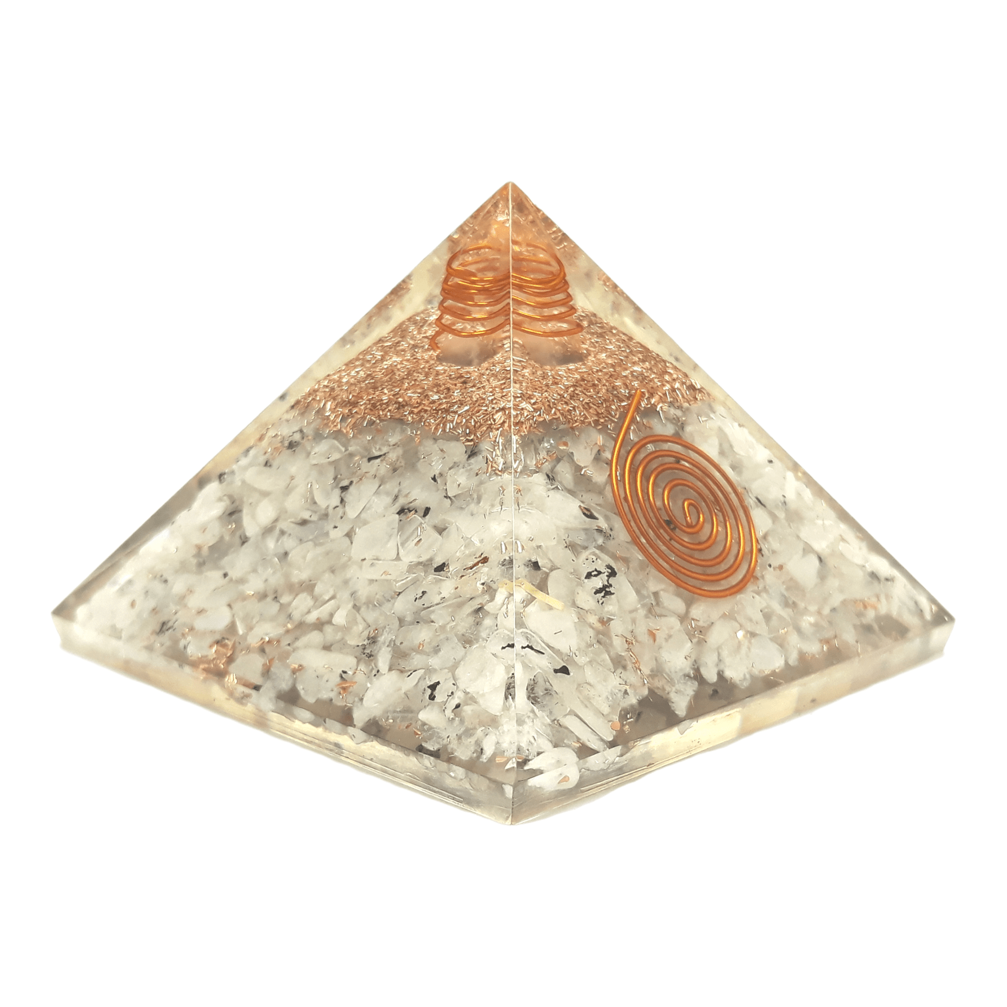 Rainbow Moonstone Orgone Pyramid Energy Generator | For Success ...
