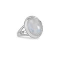 thumbnail image 1 of Rainbow Moonstone Oval Polished Sterling Silver Ring, 1 of 3