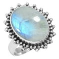 thumbnail image 1 of Rainbow Moonstone Ring 925 Sterling Silver Handmade Jewelry, 1 of 6