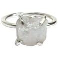 thumbnail image 1 of Rainbow Moonstone Ring, Rough Moonstone Gemstone Ring, June Birthstone, Prong Band, 925 Sterling Silver, Womens Ring, Christmas, Thanksgiving, Handmade, Statement Jewelry, Rough Gemstone Jewelry, 1 of 5