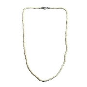 SHOP LC Rainbow Moonstone Beads 925 Sterling Silver Platinum Plated Beaded Necklace for Women Jewelry for Women Size 20" Ct 29.64 Birthday Christmas Gifts