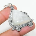thumbnail image 1 of Rainbow Moonstone, White Topaz 925 Sterling Silver Jewelry Pendant 2.36", 1 of 1