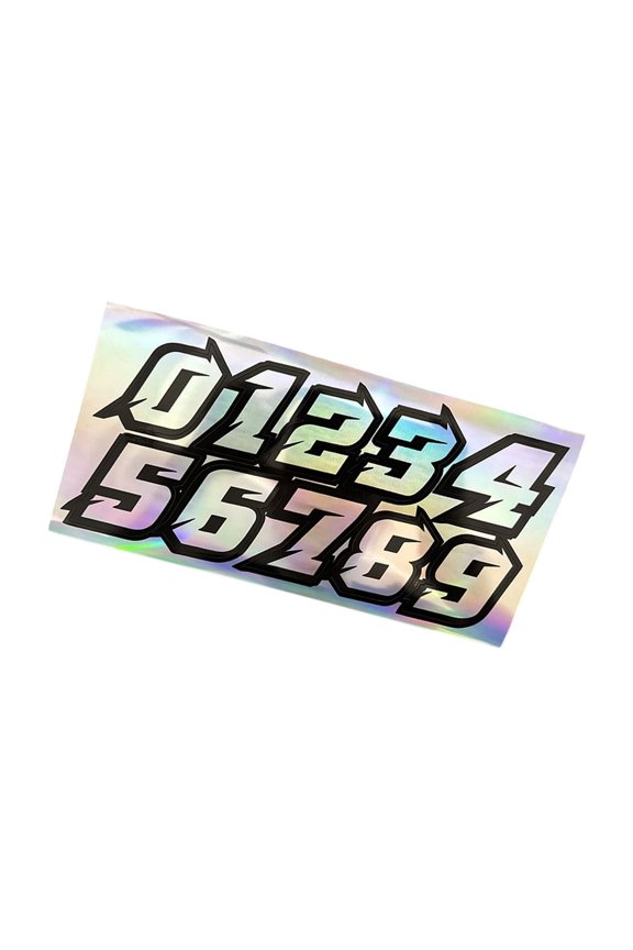 Rainbow Motorcycle Racing Number Stickers Waterproof UV Resistant Adhesive Decals