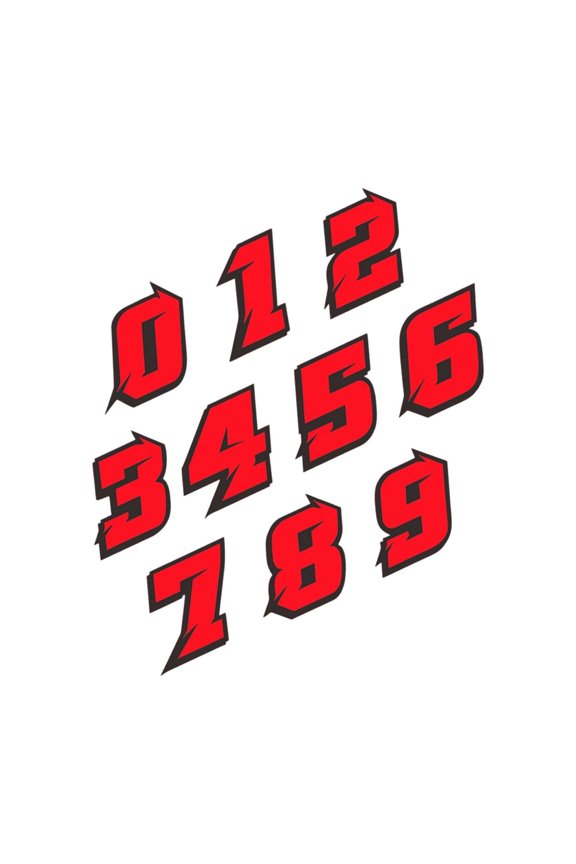 Rainbow Motorcycle Racing Number Stickers Waterproof UV Resistant Adhesive Decals