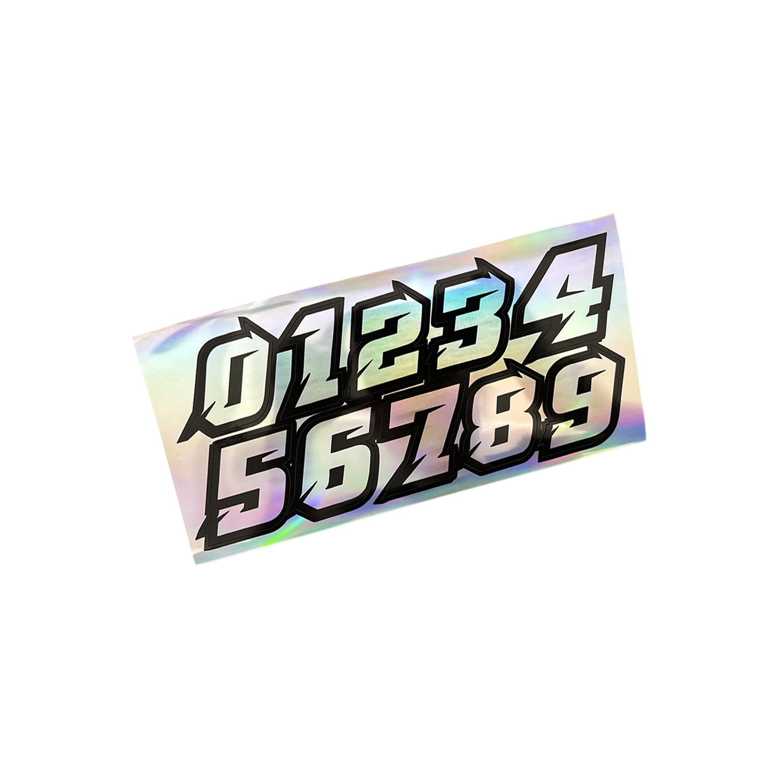 Bike Racing Stickers Numbers Rainbow Motorcycle Racing Number Stickers Waterproof UV Resistant ...