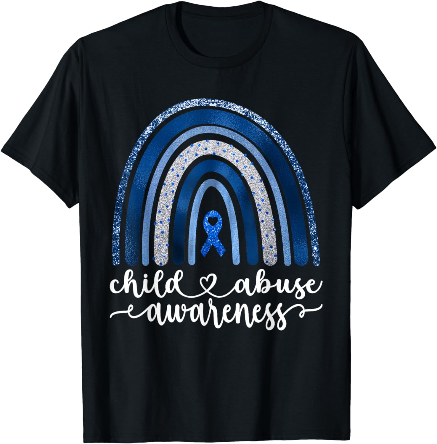 Rainbow National Child Abuse Prevention Month Awareness 2024 Cotton T