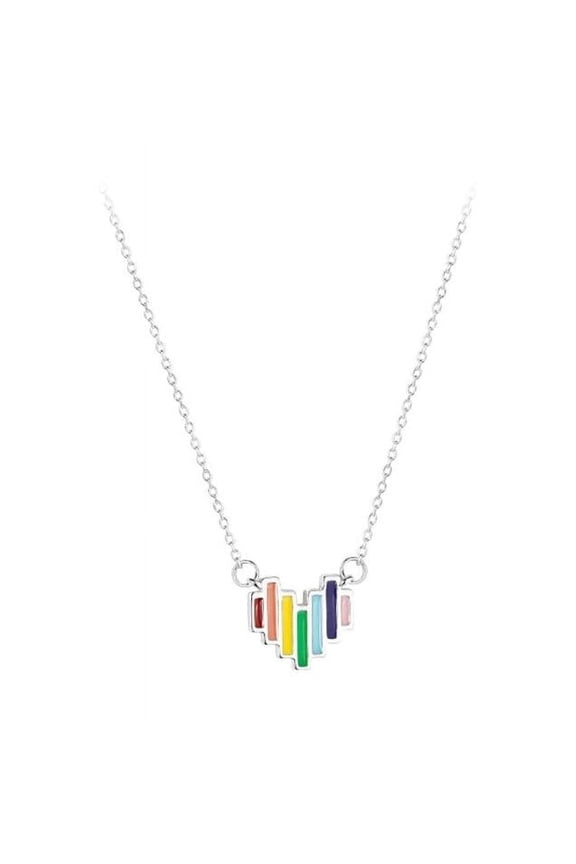 Rainbow Necklace Gay Pride Necklace Rainbow Necklace Rainbow Lesbian Gay Pride Jewelry for Men Women Gift