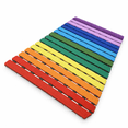 Rainbow Non Slip Bathtub Mat, Double-Layered Shower Floor with Suction ...