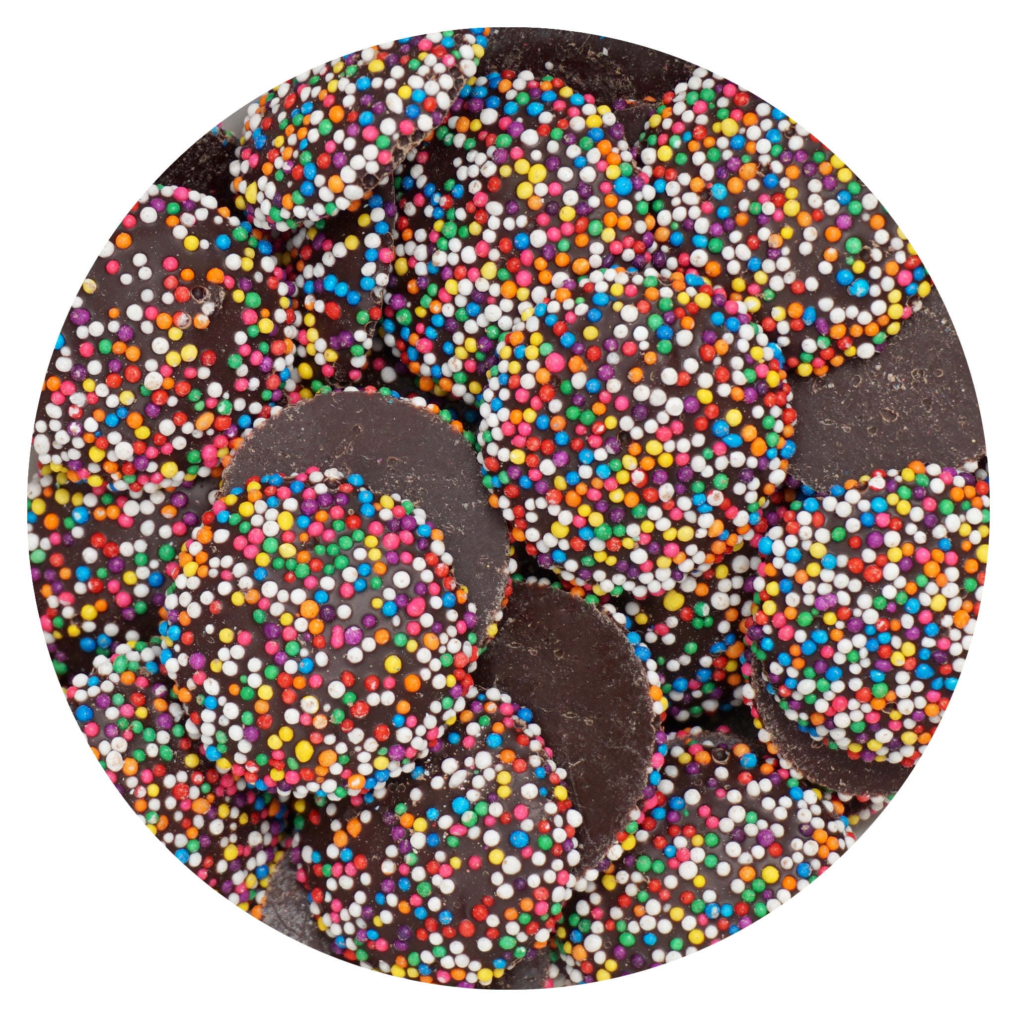 Rainbow Nonpareils Dark Chocolate Candy, 1 Pound Rainbow Sprinkles