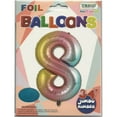 thumbnail image 1 of Rainbow Number 8 Balloon 34", 1 of 2