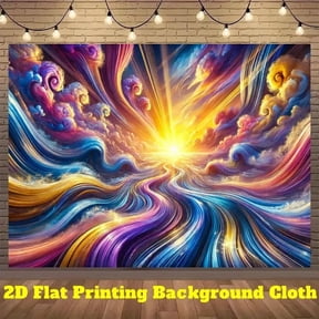 Rainbow Ocean Sunrise Backdrop Vibrant Swirling Clouds View Background Seaside Fire Clouds Sunset Scenery Party Decorations Banner Supplies Photo Booth Props