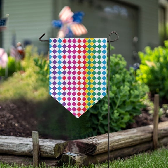 Rainbow Of Colors Garden Flag 18" x 12.5" Double Sided Yard Lawn Outdoor Decor Small Yard Flags