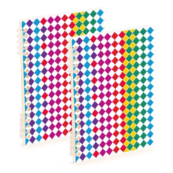 Rainbow Of Colors Ring Binder Notebook Journey Note Diary College Ruled Spiral Notebook Study Loose Leaf Paper A5 60 Pages