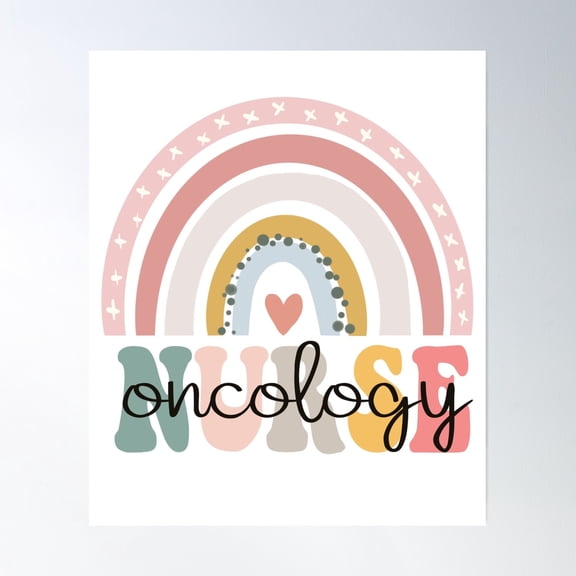 Rainbow Oncology Nurse Life Oncologist Rn Nursing Department Poster Wall Art, Modern Wall Decor, 8x12 UNFRAMED