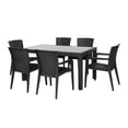 thumbnail image 1 of Rainbow RBO-ALBERTA-ANT-7DA Alberta 7 Piece Dining Set, Anthracite, 1 of 1
