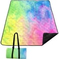 thumbnail image 1 of Rainbow Outdoor Picnic BlanketsTie Dyeing Waterproof Picnic Blankets 60x80 Inches Large Sandproof Beach Blanket Foldable Outdoor Blanket for Camping on Grass Picnic Mat, 1 of 6