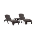 thumbnail image 1 of Rainbow RBO-ROMA-BRW-3CL Roma 3 Piece Chaise Lounger Set, Brown, 1 of 4