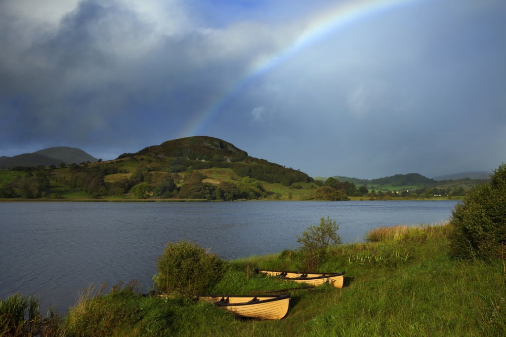 Rainbow Over Doon Lough County Leitrim Ireland Canvas Art - George Munday Design Pics (38 x 24)