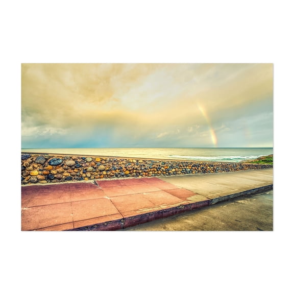Rainbow Over La Jolla - San Diego California Photography Beach Coast Ocean Seascape Scenic Landscape Unframed Wall Art Print 32 x 48 inches