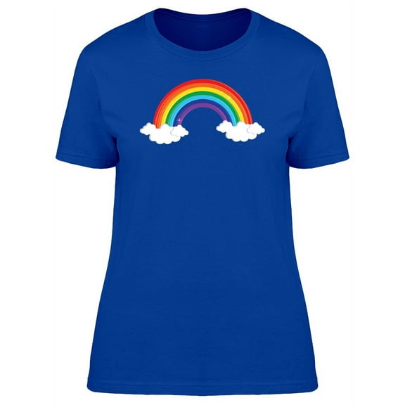 Rainbow Over The Clouds Cartoon T-Shirt Women -Image by Shutterstock, Female Medium