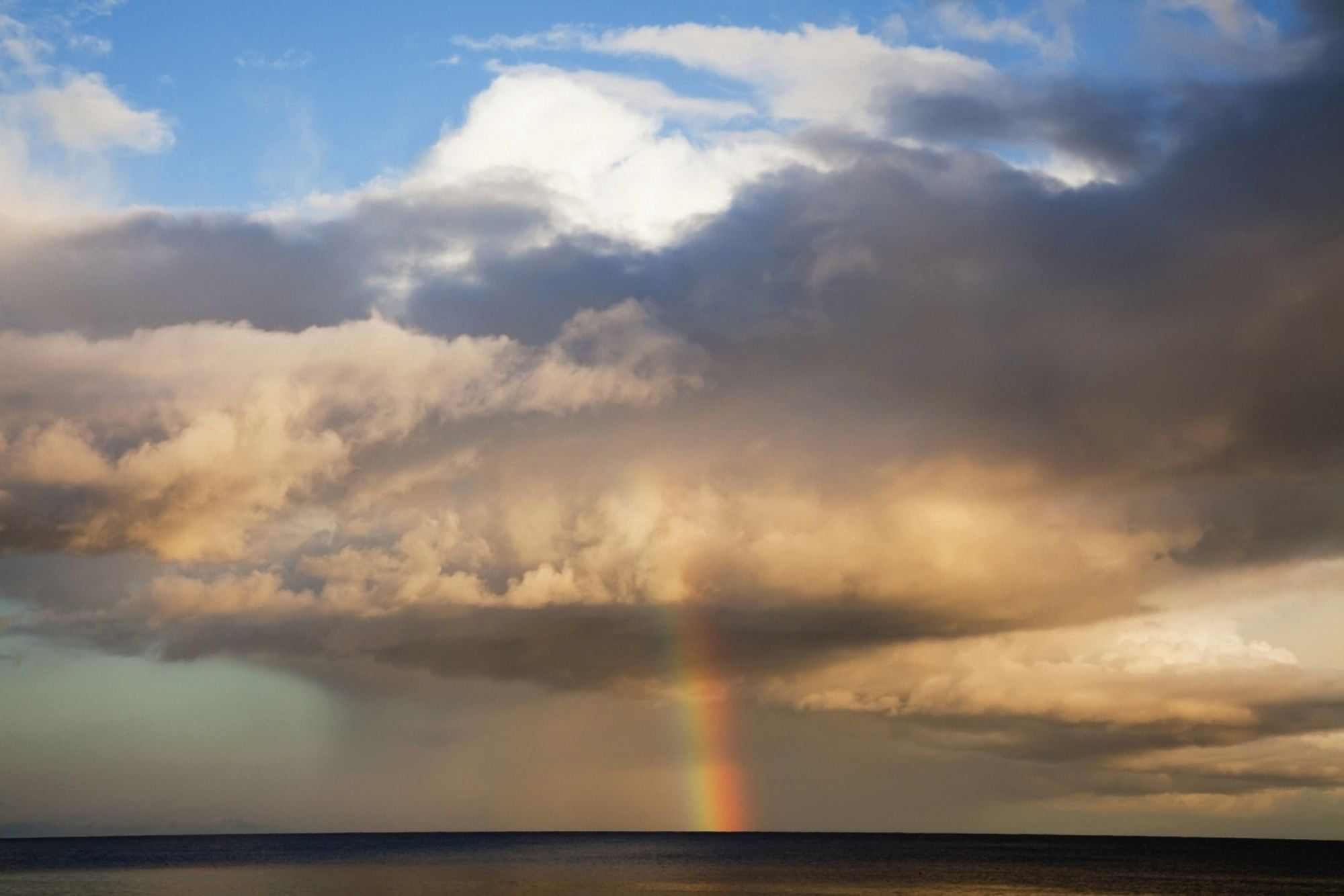 Rainbow Over The Horizon Roches Point County Cork Ireland Canvas Art - Peter Zoeller Design Pics (19 x 12)