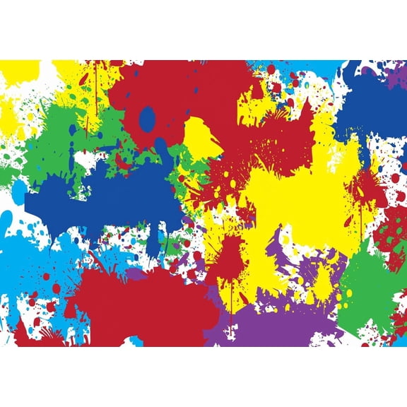Rainbow Paint Abstract Splash Pattern Edible Chocolate Transfer Sheet, by Tnct. (1 Count)