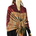 thumbnail image 1 of Rainbow Paisley Thick Pashmina Shawl, 1 of 1