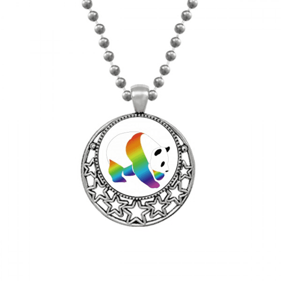 Rainbow Panda Mass Animals Necklaces Pendant Retro Moon Stars Jewelry