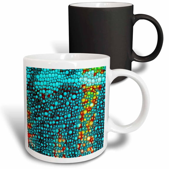 3drose, Rainbow Panther Chameleon, Lizard in Madagascar - Na02 Dno0838 - David Northcott, 11oz Magic Transforming Mug
